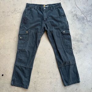 Carhartt B342-BLK 36x32 Black Double Knee Cargo Pants